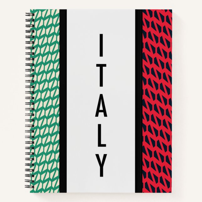 Carnet Drapeau de l'Italie (Devant)