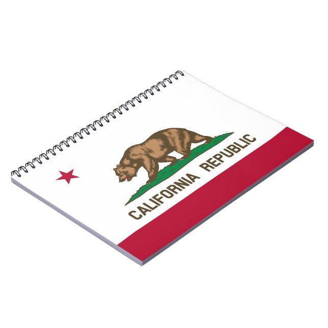 Carnet Drapeau de l'ours de Californie, Californie, États (Côté gauche)