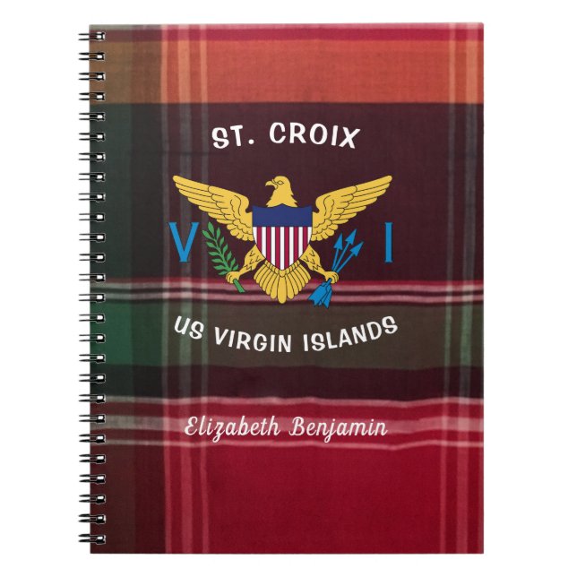 Carnet Drapeau des îles Vierges américaines USVI St Croix (Devant)