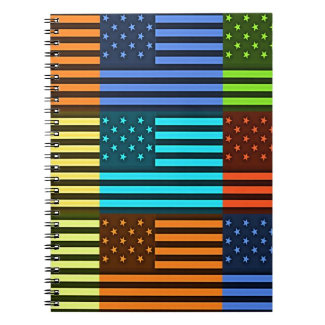 Carnet Drapeau drôle USA (Devant)