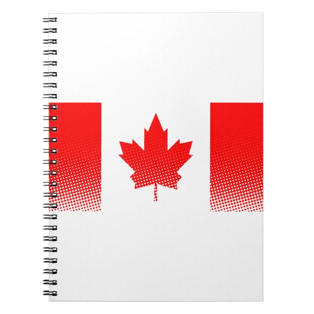 Carnet Drapeau Du Canada À Effet Halfton (Devant)
