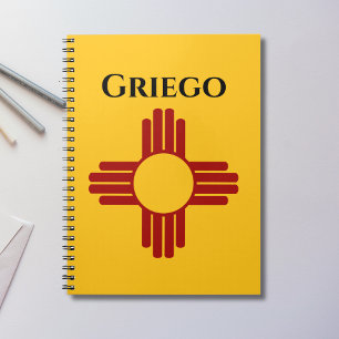 Carnet Drapeau du Nouveau Mexique avec symbole Zia