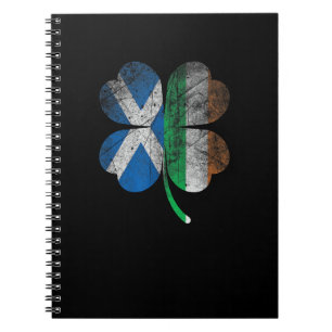 Carnet Drapeau irlandais écossais Shamrock Irlande Saint 