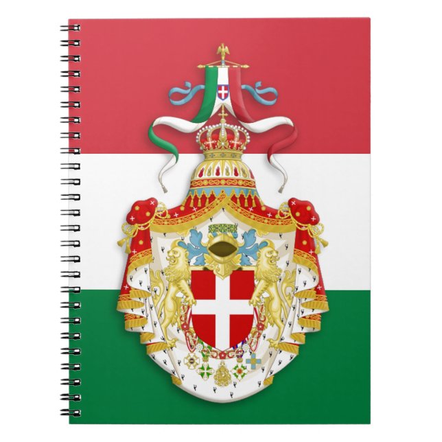 Carnet Drapeau italien avec insigne du Royaume d'Italie (Devant)
