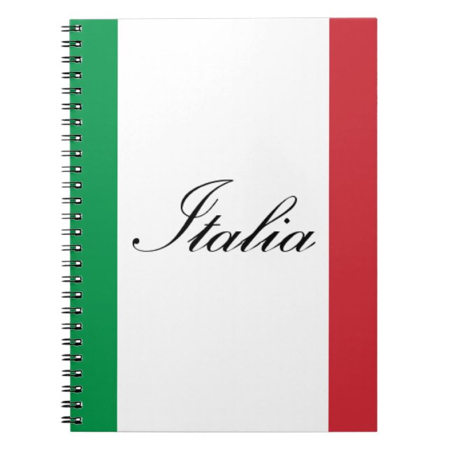 Carnet Drapeau italien - drapeau de l'Italie - l'Italie (Devant)
