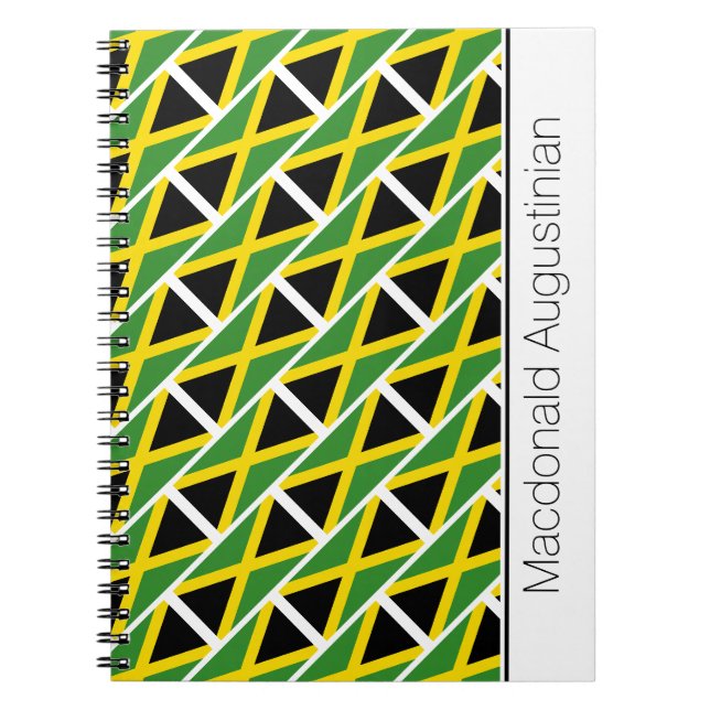 CARNET DRAPEAU JAMAICA PERSONNALISÉ (Devant)