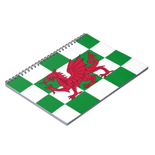 Carnet Drapeau mystique de dragon celtique rouge du Pays  (Côté gauche)