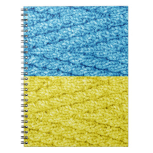 Carnet drapeau tricoté ukrainien