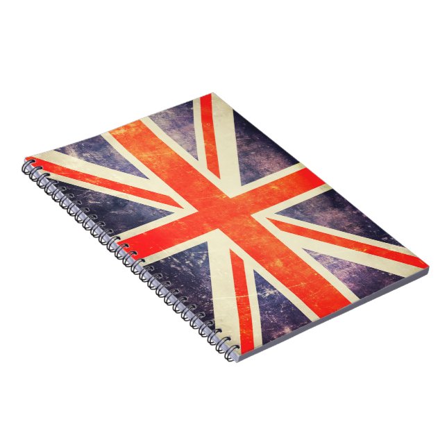 Carnet Drapeau vintage d'Union Jack (Côté Droit)