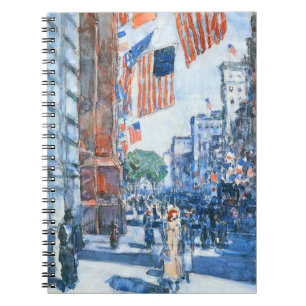 Carnet Drapeaux Cinquième Avenue par Childe Hassam, Art V