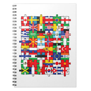 Carnet Drapeaux des pays du pavillon international