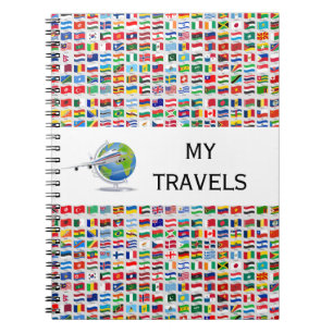 Carnet Drapeaux du monde Conception de voyage