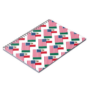 Carnet Drapeaux mexicains et américains