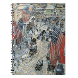 Carnet Drapeaux sur la 57e Rue par Frederick Childe Hassa