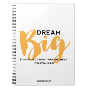 Carnet Dream Big Scripture