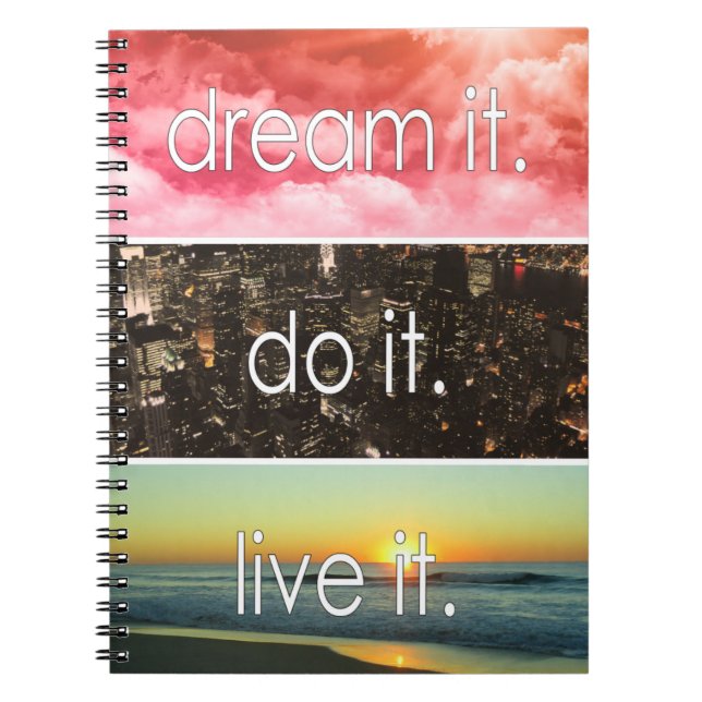 Carnet Dream It Do It Live It Citation Motivationnelle (Devant)