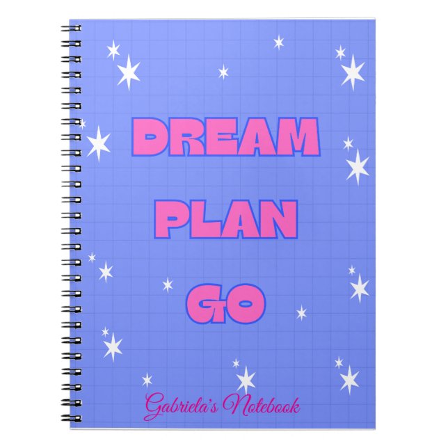 Carnet Dream. Plan. Go. – Motivational Notebook (Devant)