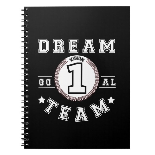 Carnet Dream Team One Vision One Goal Teamwork Office (Devant)