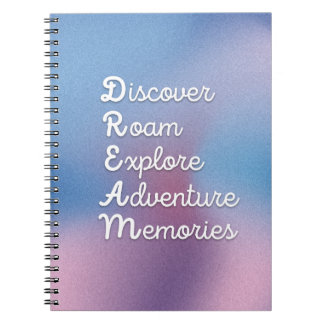 Carnet DREAM WallArt : Découvrez Roam Explor Adventur Mem