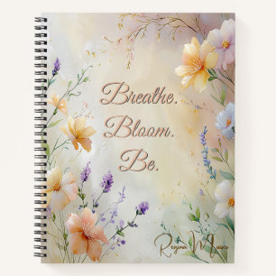 Carnet Dreamy Pastel Floral avec / Moderne Élégant Script
