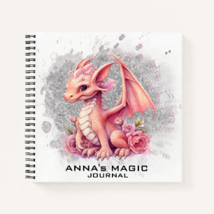 Carnet *~* Droit rose Attraction Bébé mignon Dragon AP85