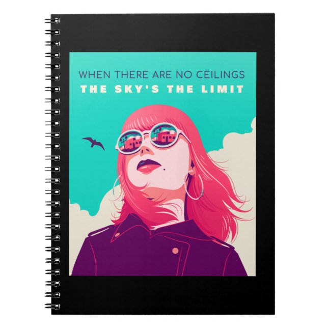 Carnet Droits des femmes | Le ciel est la limite Illustra (Devant)