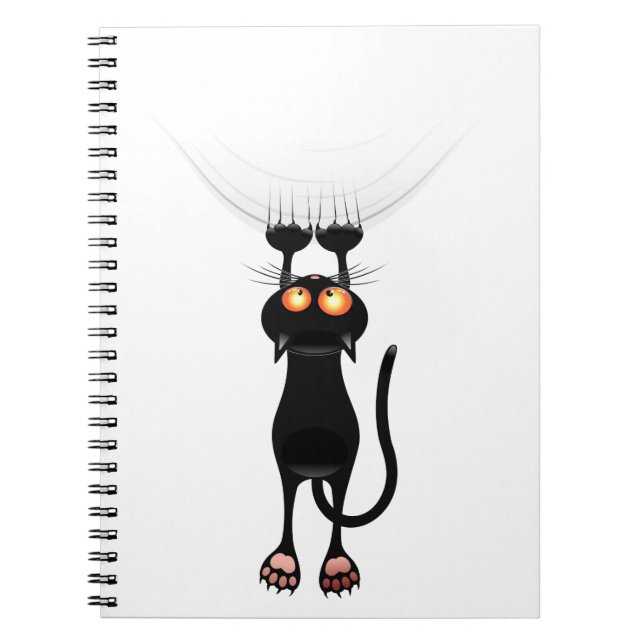 Carnet Drôle Accrocher sur le chat (Devant)