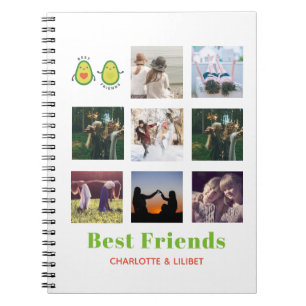 Carnet Drôle BFF PHOTO COLLAGE Cadeau personnalisé AVOCAD