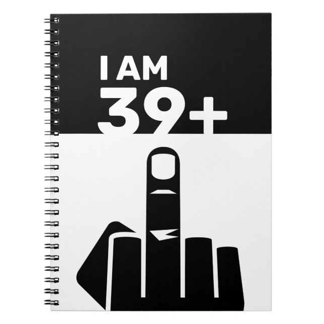 Carnet Drôle cadeau de 40e anniversaire, 39 Plus un Check (Devant)