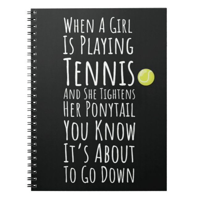 Carnet Drôle Cadeaux De Tennis Pour Filles Ados Ses Enfan (Devant)