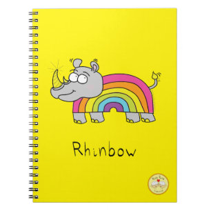 Carnet Drôle Caricature pour enfants rôtis Rainbow Cute