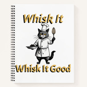 Carnet Drôle chat habillé en chef Recette