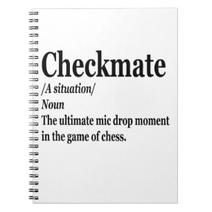 Carnet Drôle Chess Checkmate Définition Chess Lover
