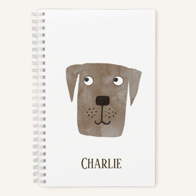 Carnet Drôle Chocolat Labrador Retriever Chien Nom Person (Recto)