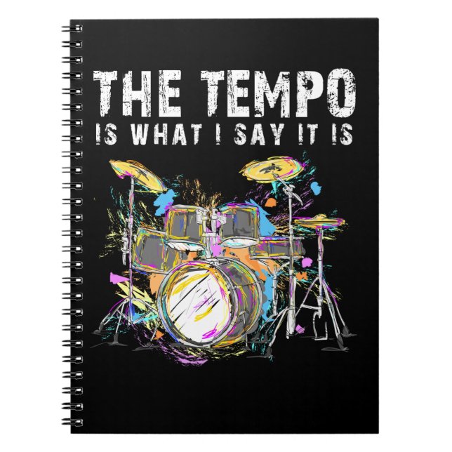 Carnet Drôle Citation Drummer Drumset Rock Musicien (Devant)