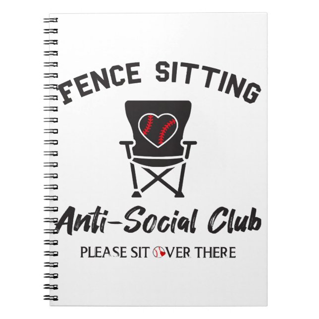 Carnet Drôle clôture assis Anti Social Club Baseball Soft (Devant)