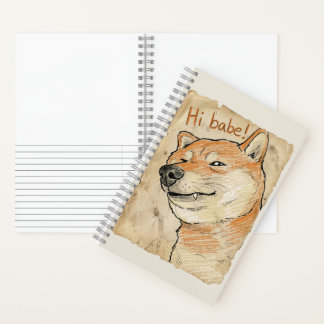 Carnet Drôle d'art de Shiba Inu clignant pour la Saint-Va