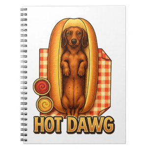 Carnet Drôle de Dackel Parodie de Hot Dog Chien Mignon