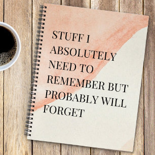 Carnet Drôle de dire pour les gens oublieux de faire rose