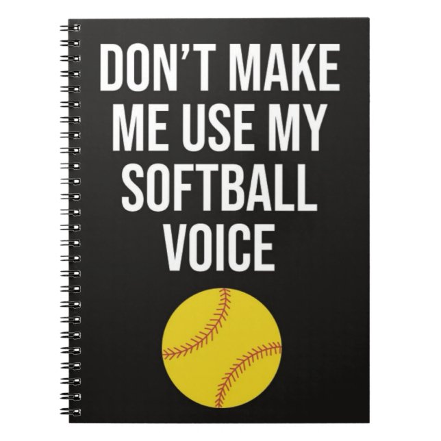 Carnet Drôle de Softball Coach Cadeaux Équipe Merci joueu (Devant)