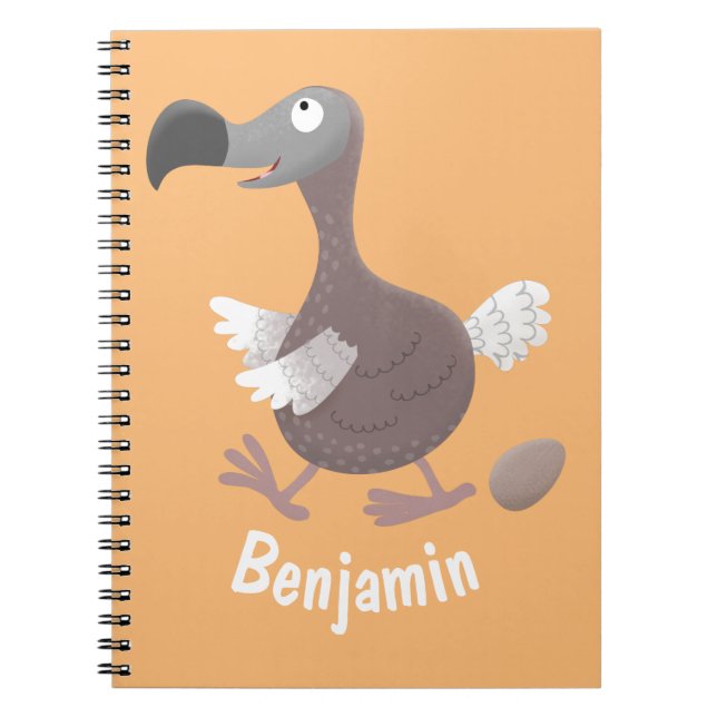 Carnet Drôle dessin animé d'oiseau de dodo (Devant)
