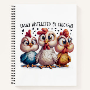 Carnet Drôle Distrait Par Les Poules