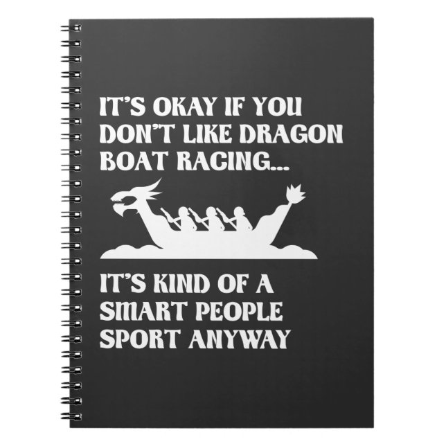 Carnet Drôle Dragon Boat Racing Humour de conduite (Devant)