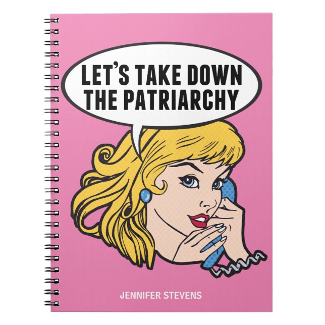Carnet Drôle féministe Pop Art Anti Patriarchie Personnal (Devant)