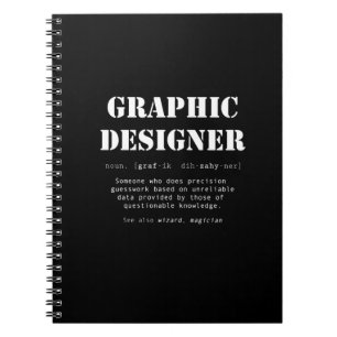 Carnet Drôle Graphic Designer Dictionary Définition Cadea