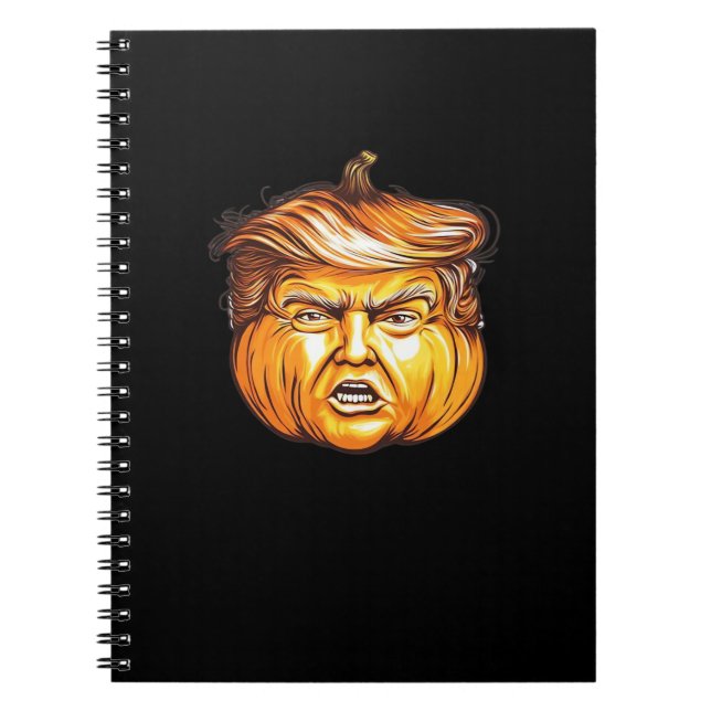 Carnet Drôle Halloween Citrouille Parodie politique Donal (Devant)