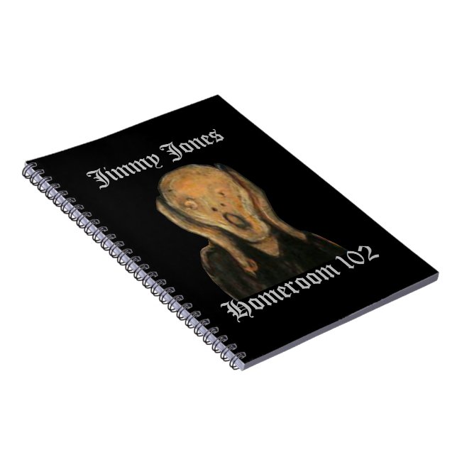 Carnet Drôle hurler Monster Face École Personnalisée  (Côté Droit)