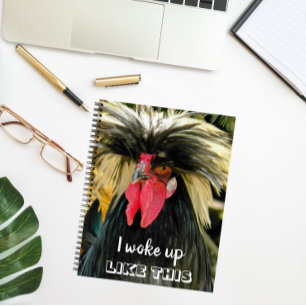 Carnet Drôle Mème de poule de la journée des cheveux mauv