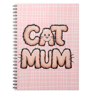 Carnet Drôle mignon "maman chat" furry chuchote la journé