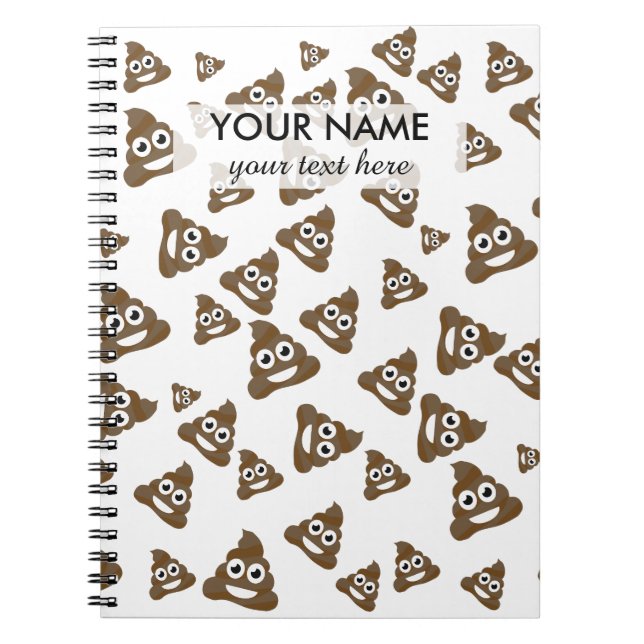 Carnet Drôle mignon Poop Emoji Motif (Devant)